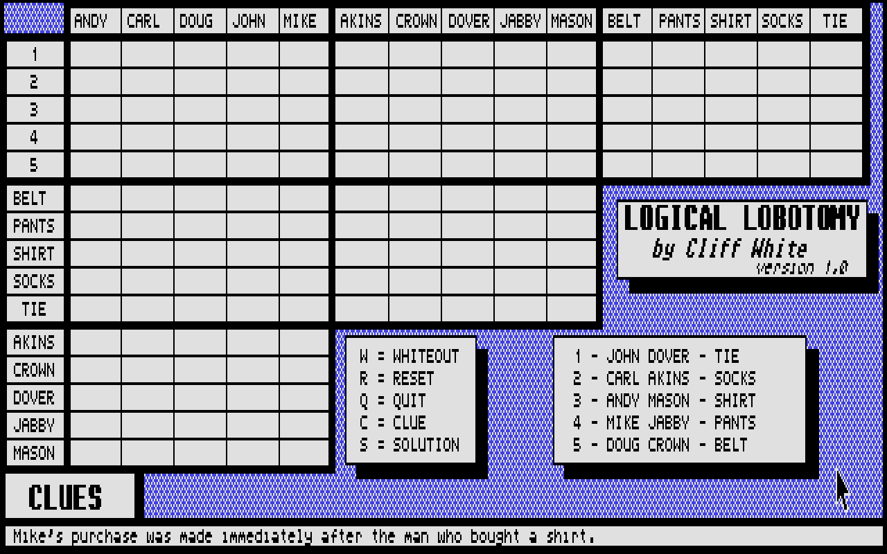 Logical Lobotomy atari screenshot